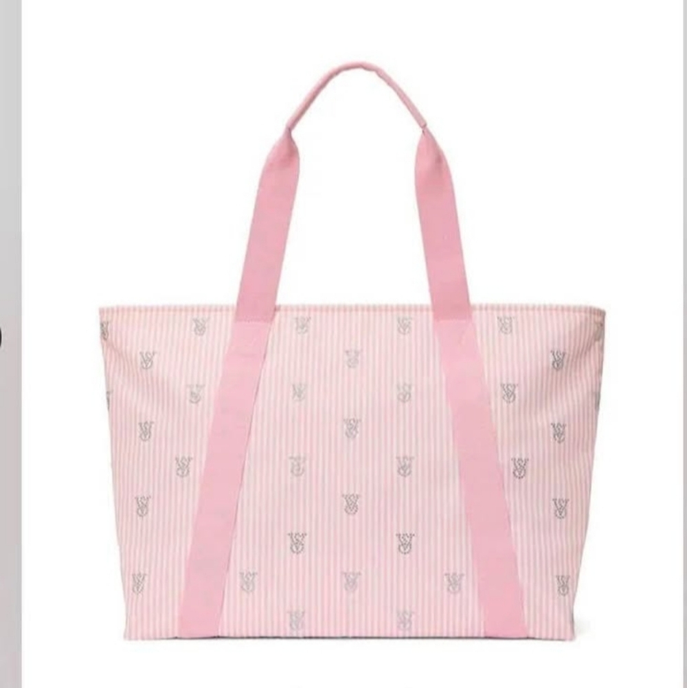 Victoria's Secret Pink Striped Tote Bag